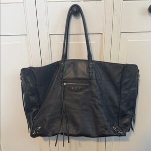 Balenciaga A4 Papier Black Leather Tote